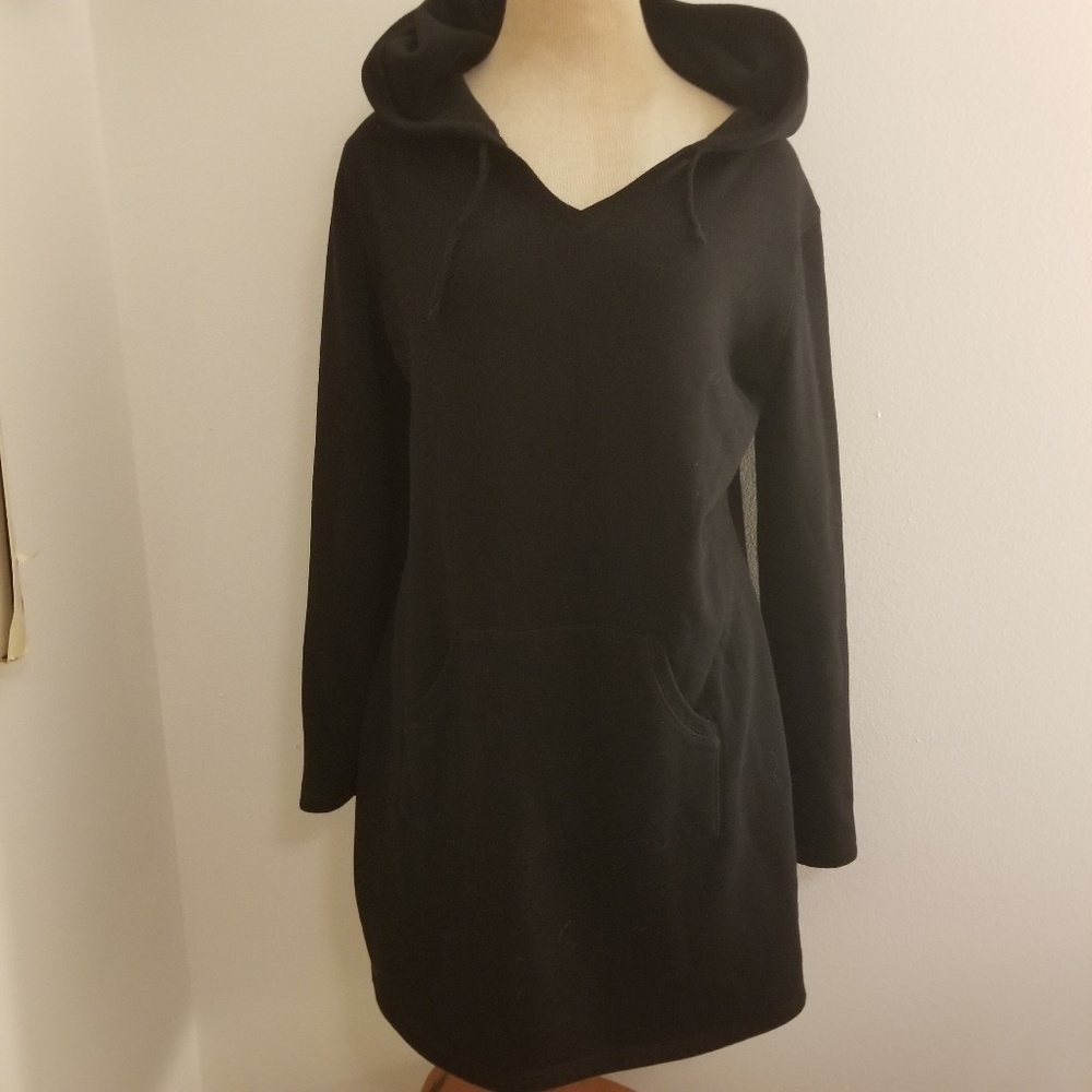 Tahari Sherpa Fleece Lined hooded Tunic large